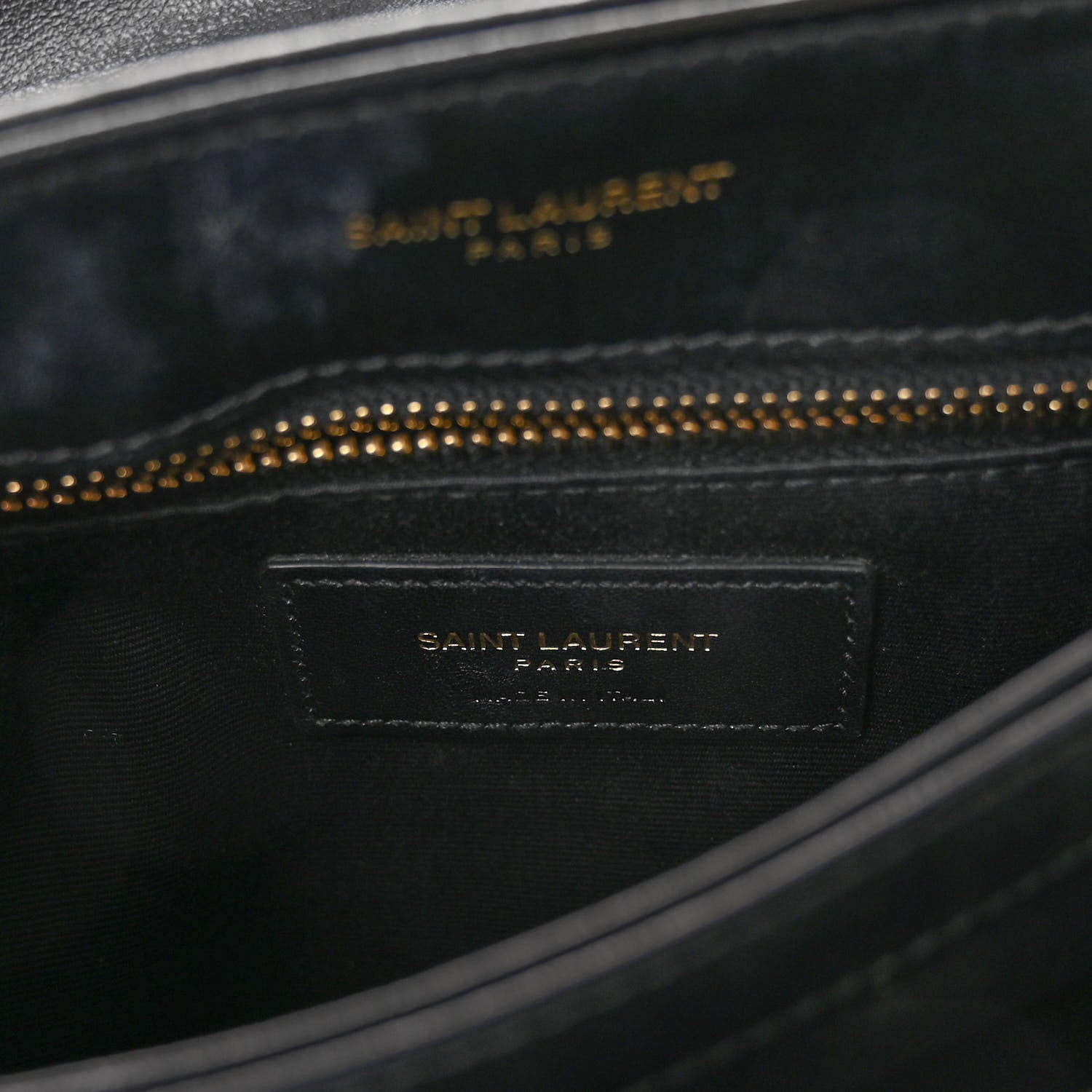 Saint Laurent Calfskin Y Quilted Monogram Toy Loulou Crossbody Bag Black 7 of 10