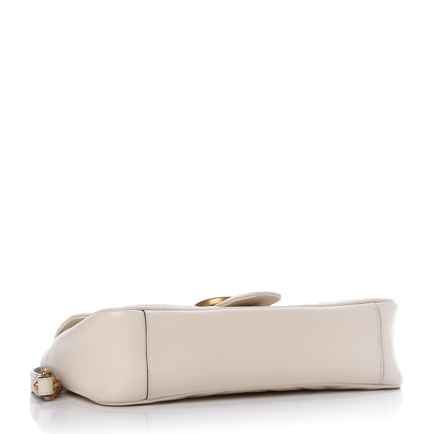 Gucci Calfskin Matelasse Small GG Marmont Shoulder Bag White 4 of 9