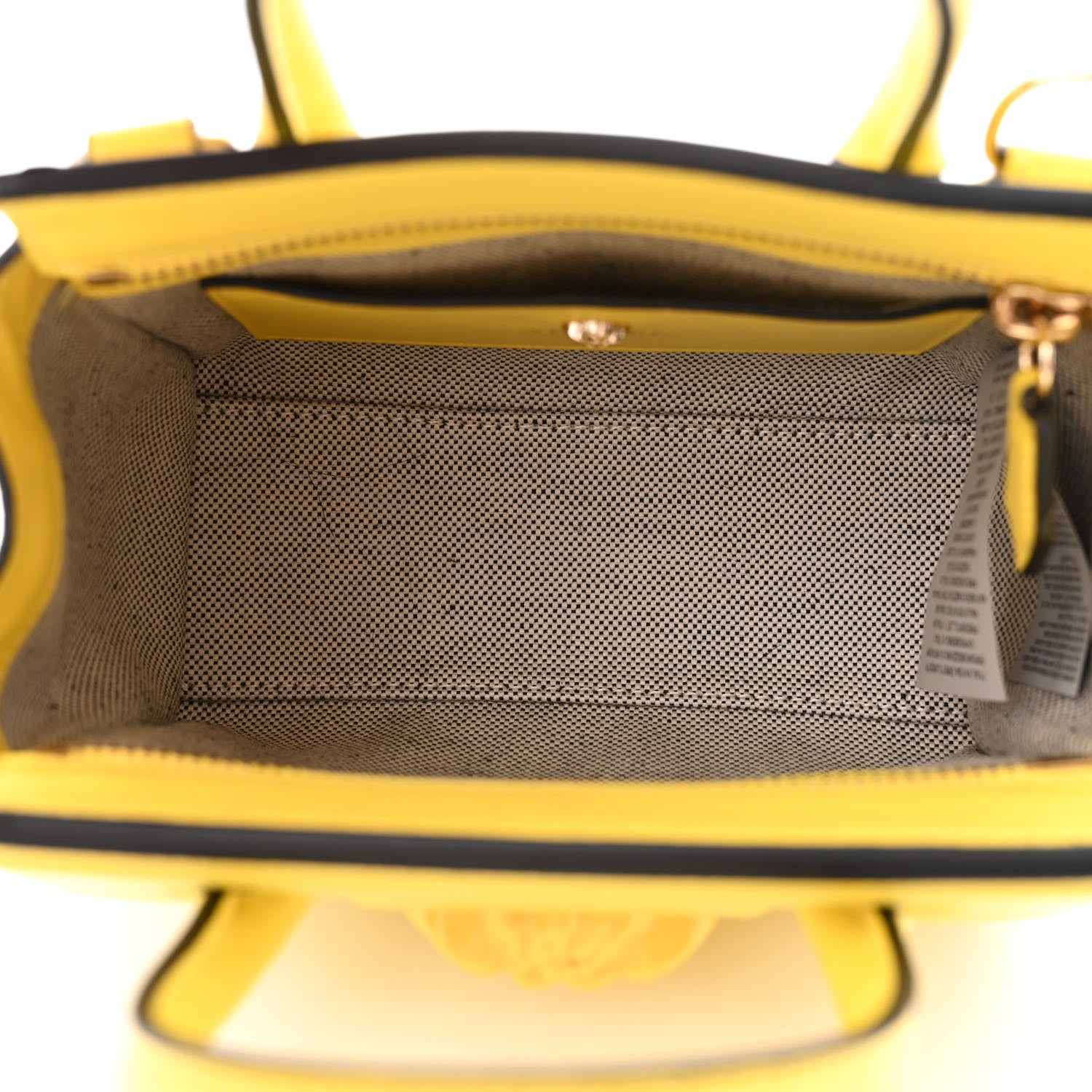 Versace Calfskin Small Palazzo Empire Bag Yellow 5 of 9