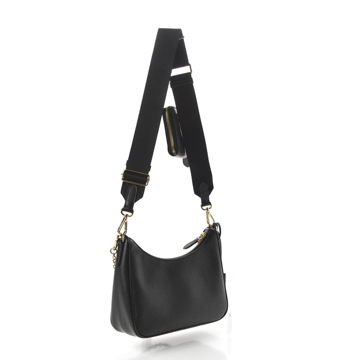 Saffiano Lux Re-Edition 2005 Shoulder Bag Black