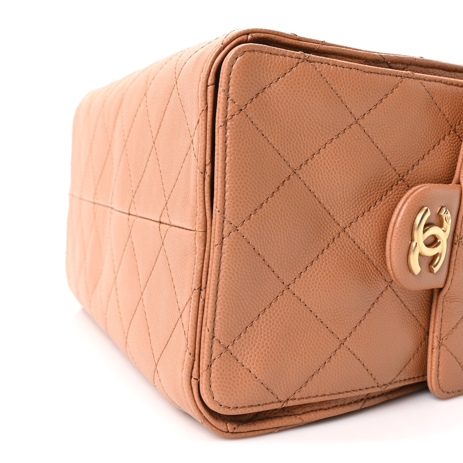 Chanel Caviar Quilted Small Chanel 25 Handbag Dark Beige 10 of 10