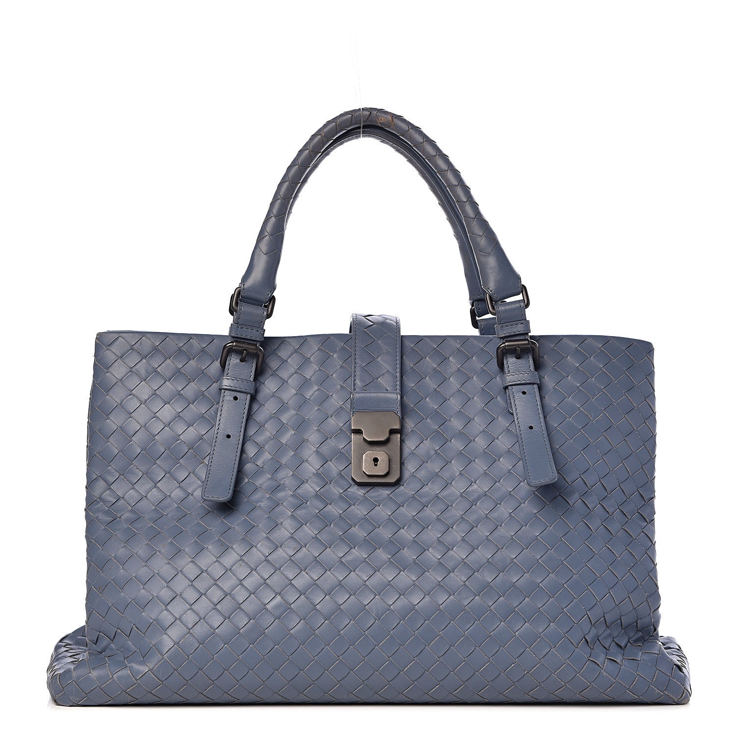 Bottega Veneta Nappa Intrecciato Medium Roma Tote Baltic Blue 1 of 23