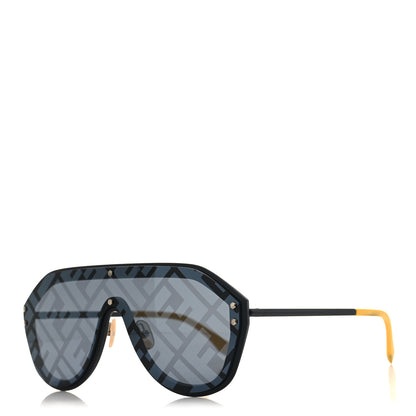 Fendi Rubber FF Fabulous Shield Sunglasses FF M0039/G/S Black Yellow 1 of 7
