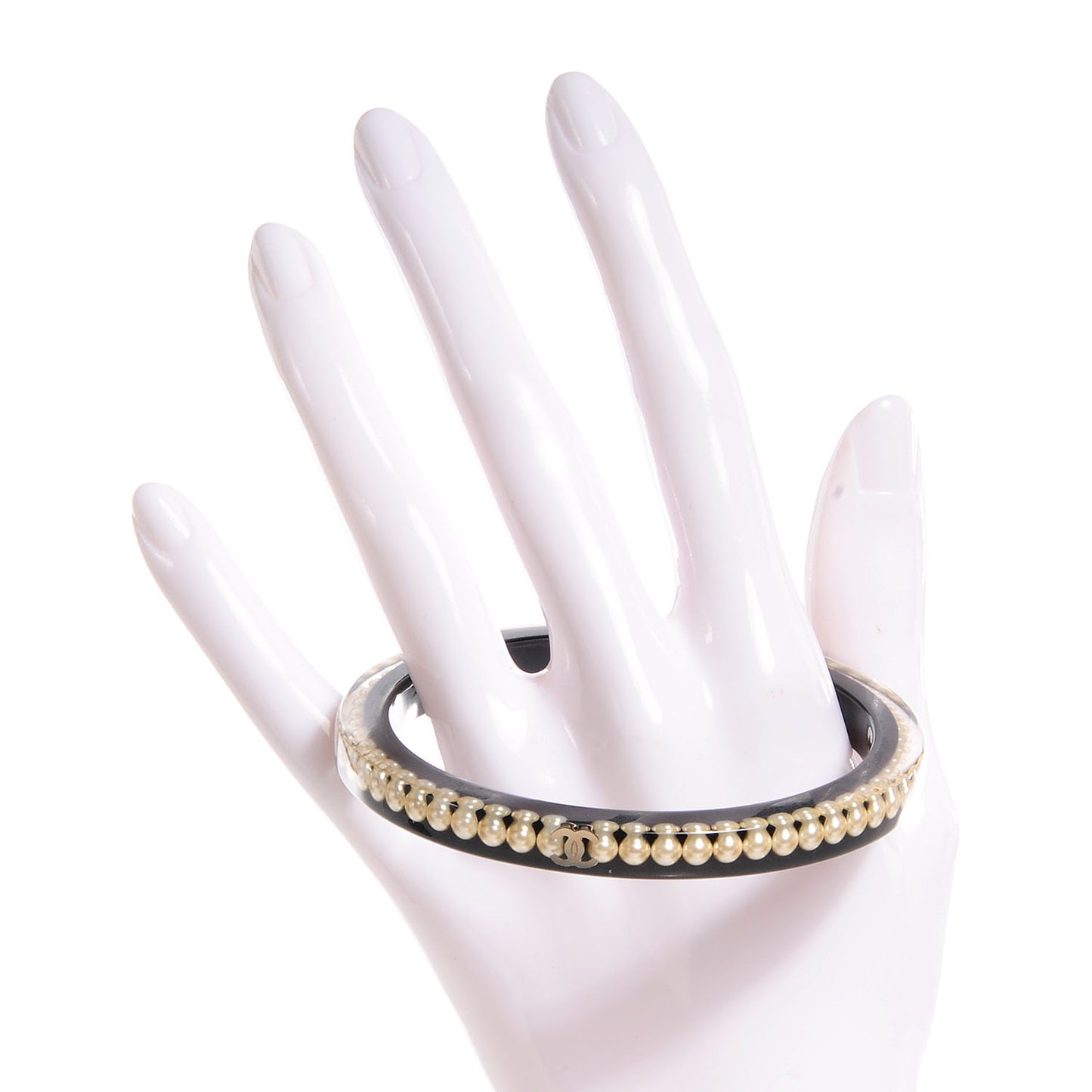 Resin Pearl CC Bangle Black