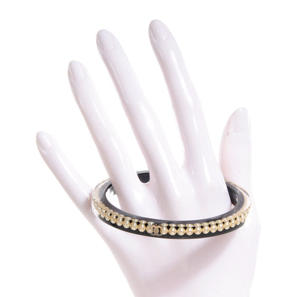 Chanel Resin Pearl CC Bangle Black 2 of 4