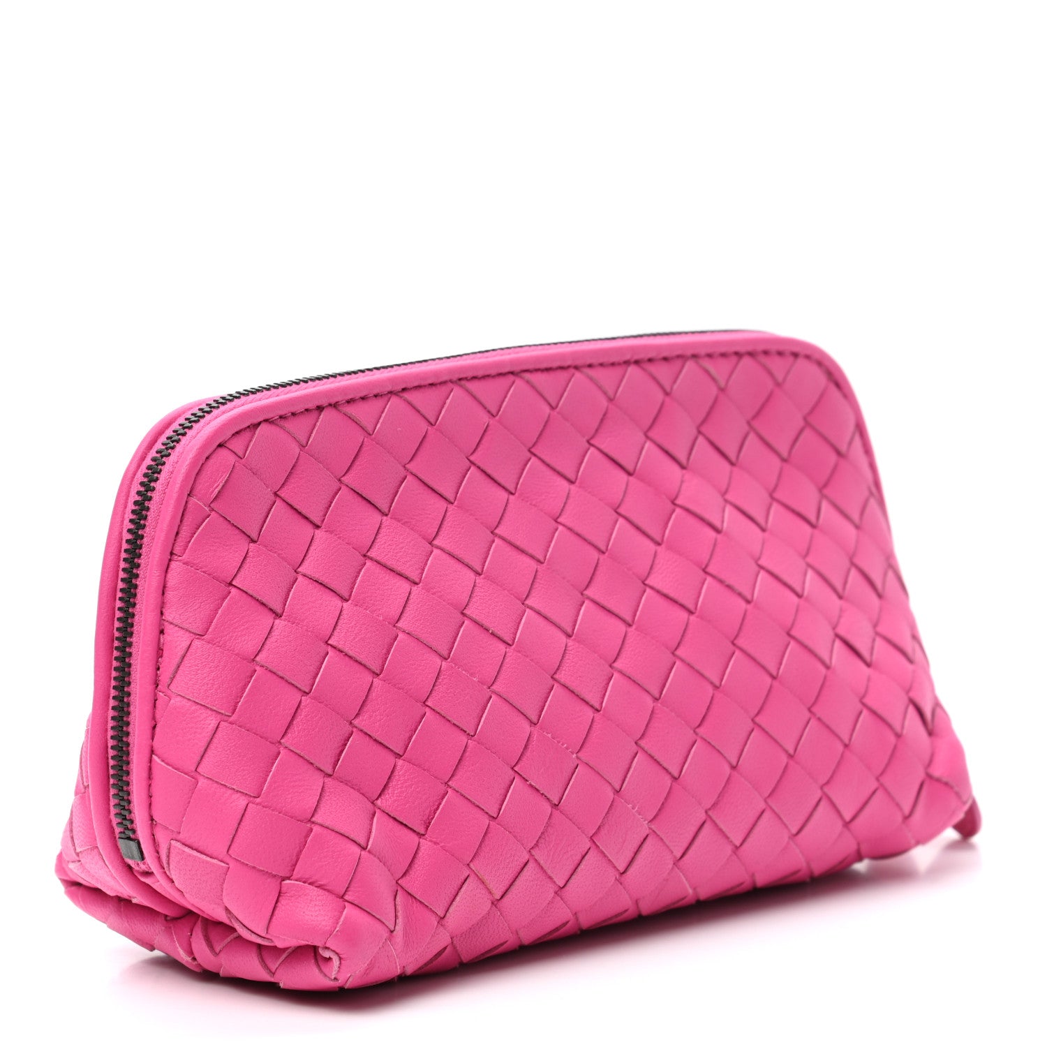 Bottega Veneta Nappa Intrecciato Cosmetic Pouch Rosa Shock 3 of 7