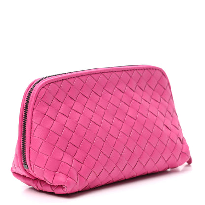 Bottega Veneta Nappa Intrecciato Cosmetic Pouch Rosa Shock 3 of 7