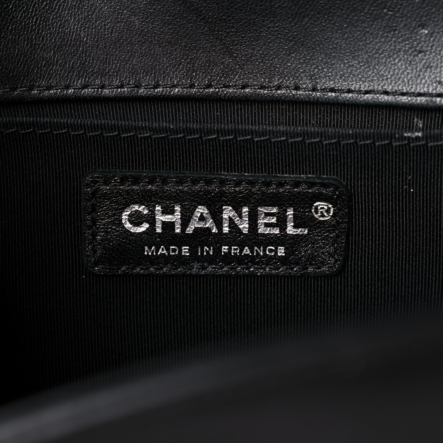 Lambskin Quilted Medium Boy Flap Black