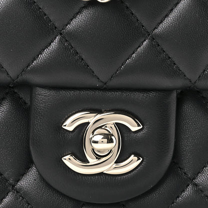 Chanel Lambskin Quilted Enamel Mini Pearl Crush Flap Black 8 of 12