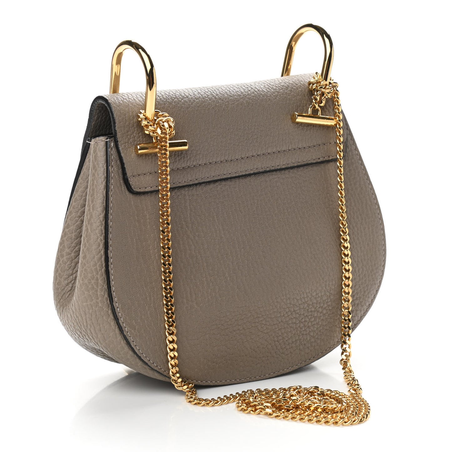 Grained Lambskin Mini Drew Shoulder Bag Motty Grey