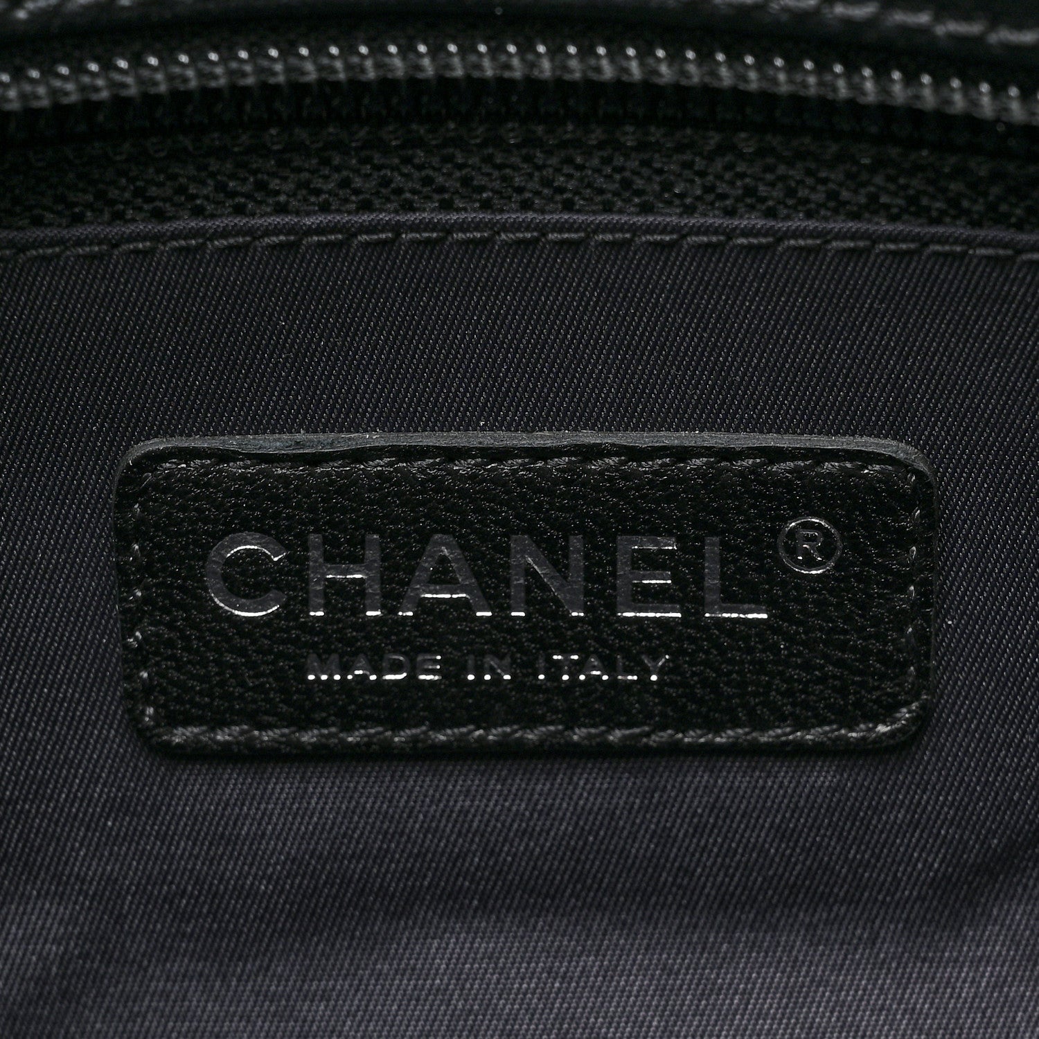 Chanel Coated Canvas Quilted Large Paris Biarritz Tote Black 8 of 12