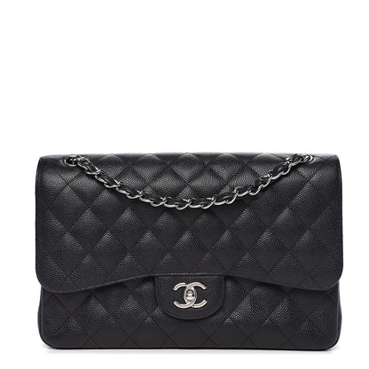 Chanel Caviar Quilted Jumbo Double Flap Black 1 of 14