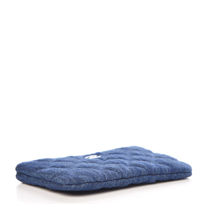 Chanel Denim Quilted Small Cosmetic Case Blue 4 of 8