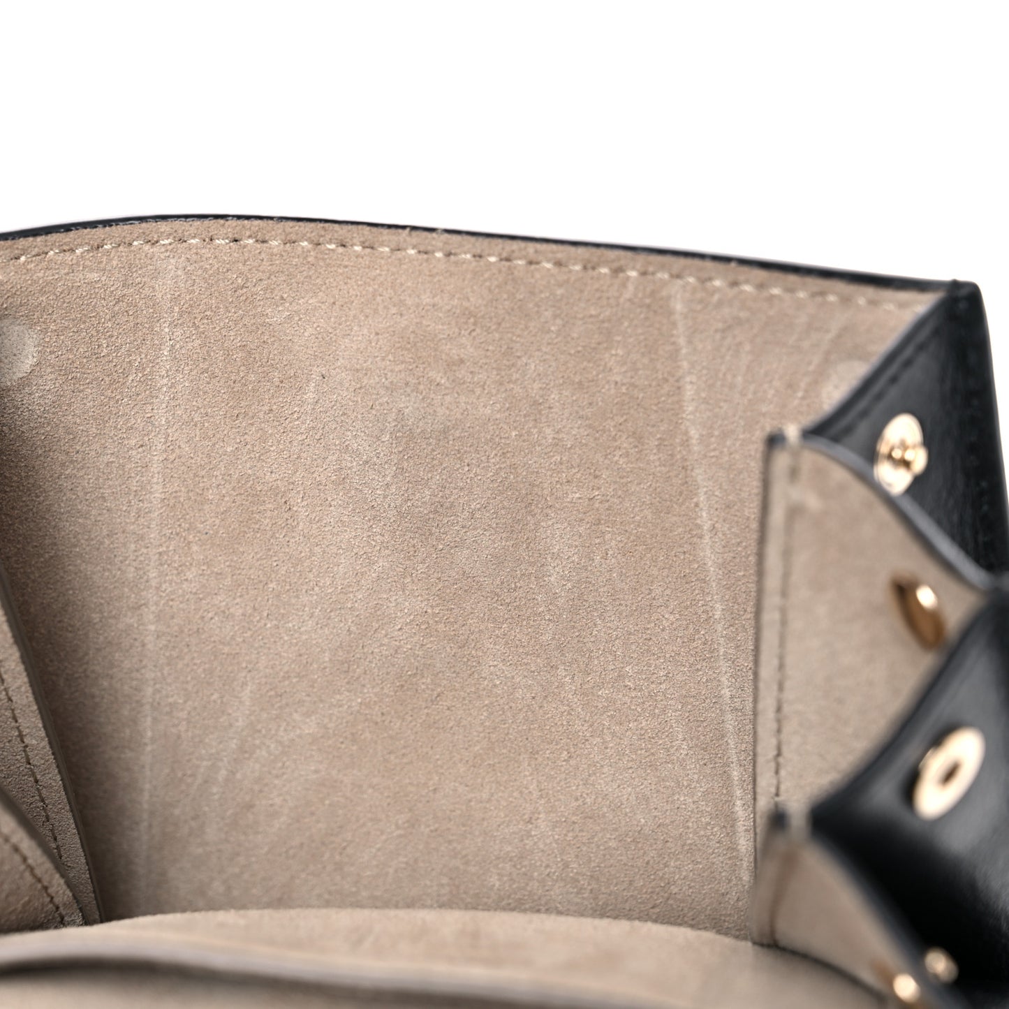 Suede Calfskin Mini Faye Bracelet Bag Black