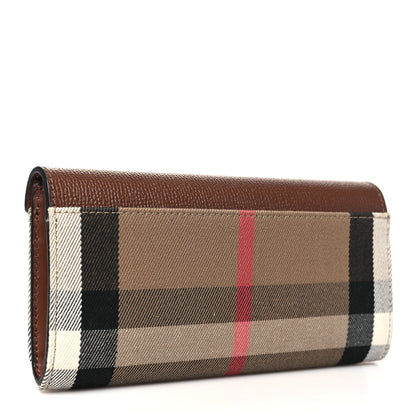 Burberry Vintage Check Grain Calfskin Halton Wallet Tan 3 of 8