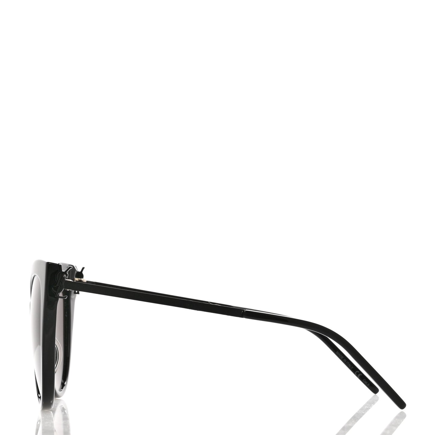 Square Acetate Metal SLM48S Sunglasses Black