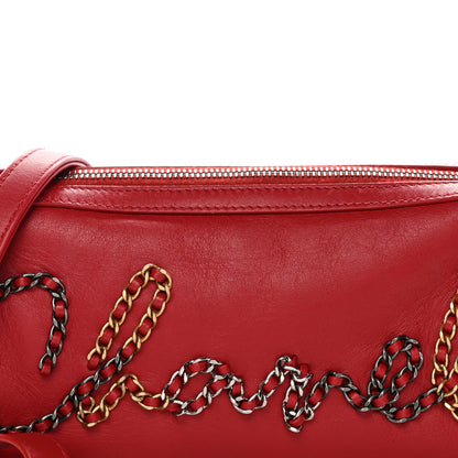 Chanel Calfskin Chain 20s Signature Bowling Bag Red 8 of 10