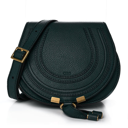 Chloe Calfskin Mini Marcie Round Crossbody Bag Teal 1 of 12