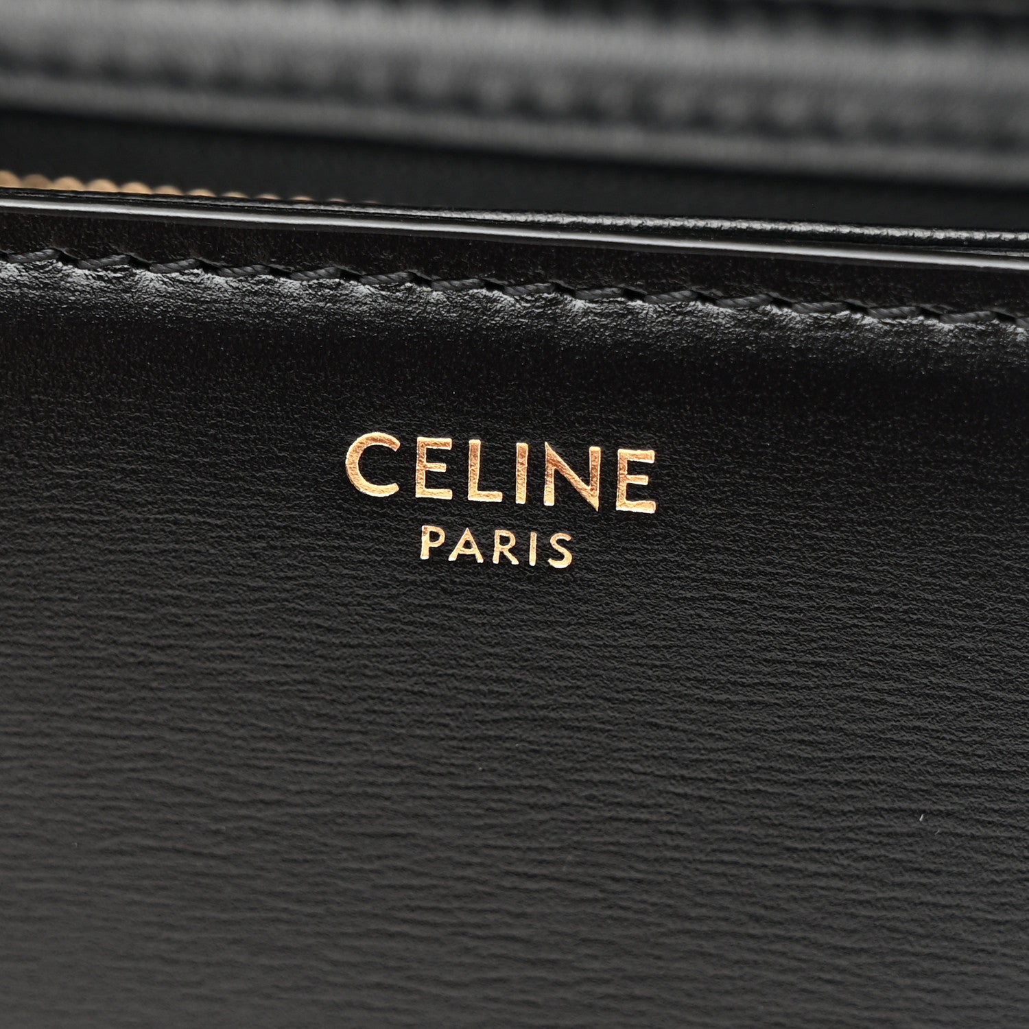 Celine Shiny Calfskin Medium Triomphe Black 6 of 10