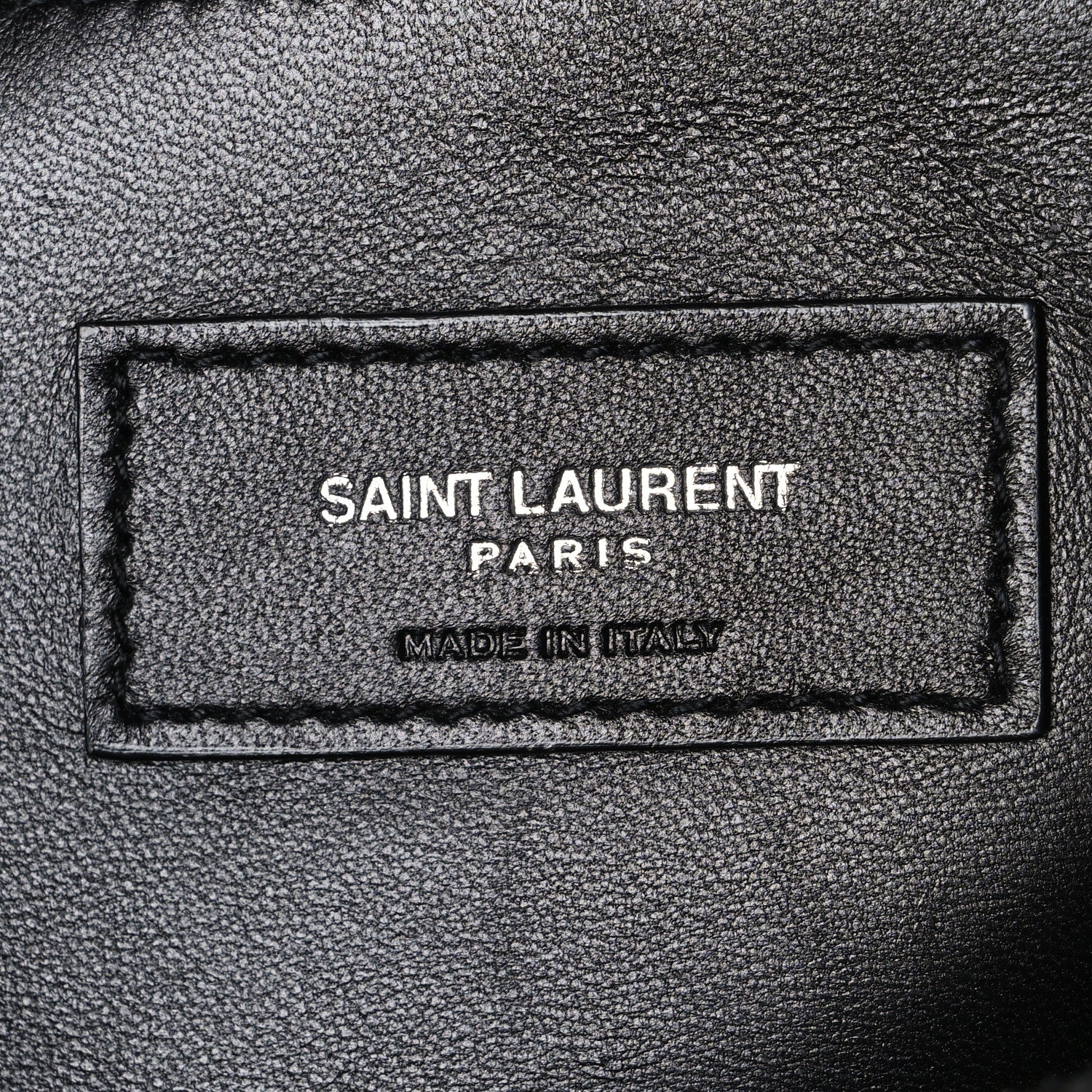 Saint Laurent Calfskin Crocodile Embossed West Hollywood Monogram Fold-Over Dark Brown 5 of 9