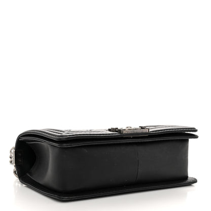 Chanel Calfskin Stitched Medium Boy Flap Black 4 of 10