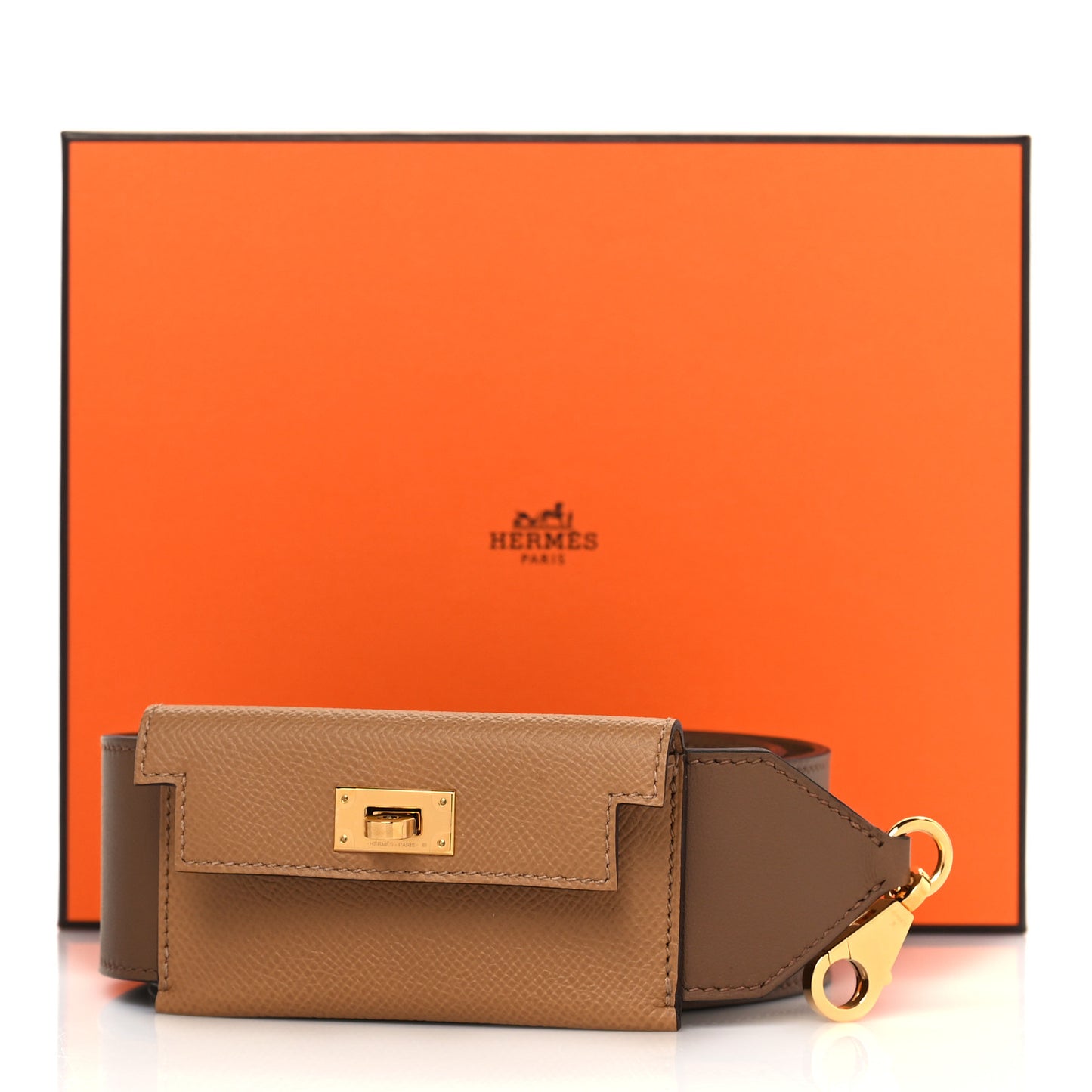 Swift Epsom Pocket Kelly Shoulder Strap Alezan Biscuit