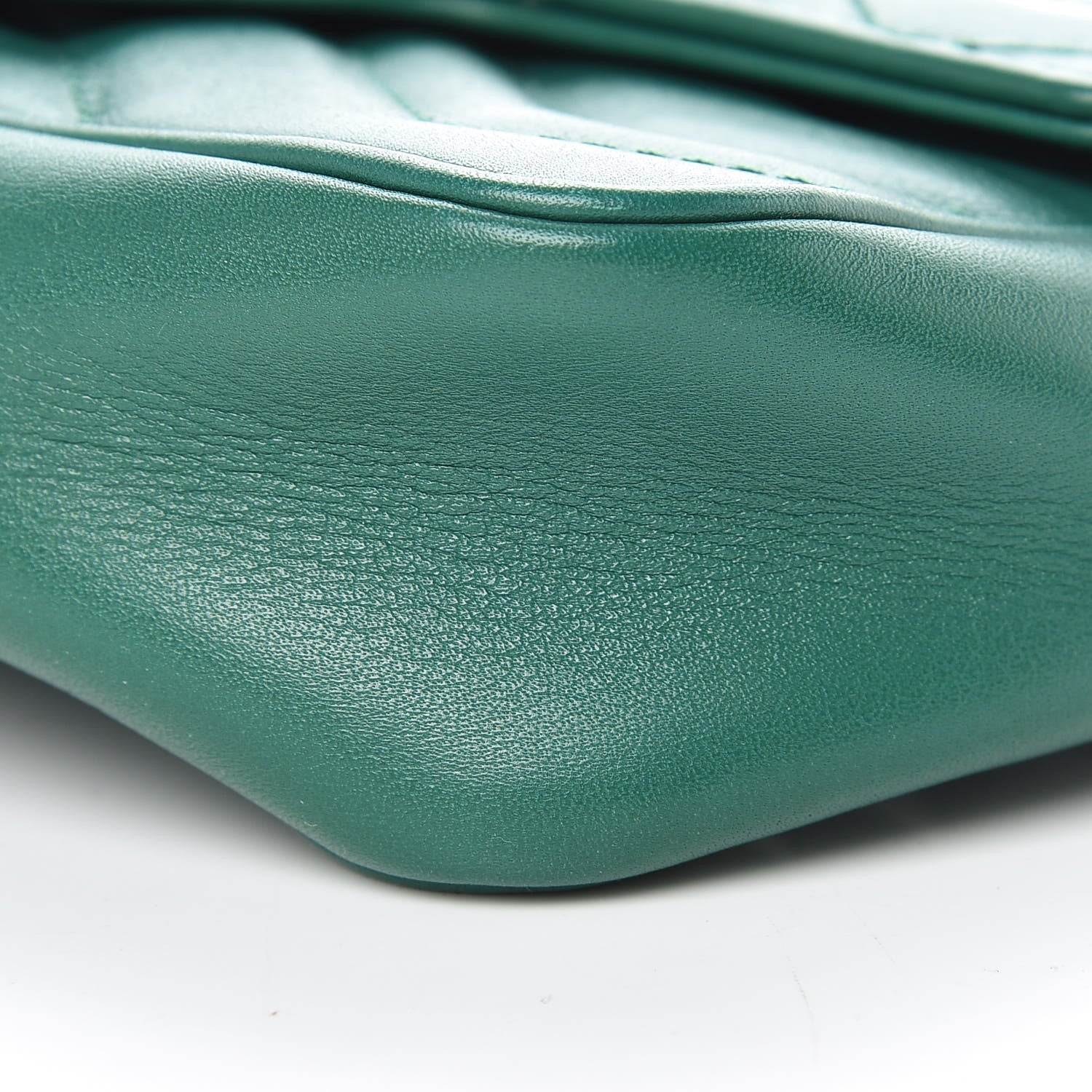 Gucci Calfskin Matelasse Super Mini GG Marmont Shoulder Bag Emerald Green 10 of 15