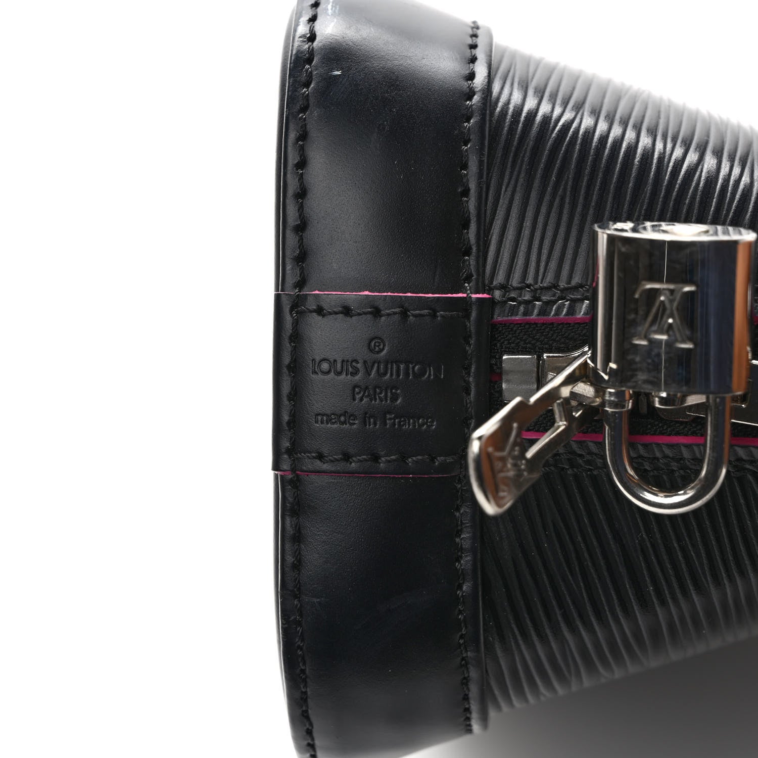 Louis Vuitton Epi Alma BB Black Hot Pink 6 of 10