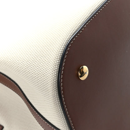 Burberry Canvas Cotton Small Peggy Bucket Bag Natural Gold 10 of 11