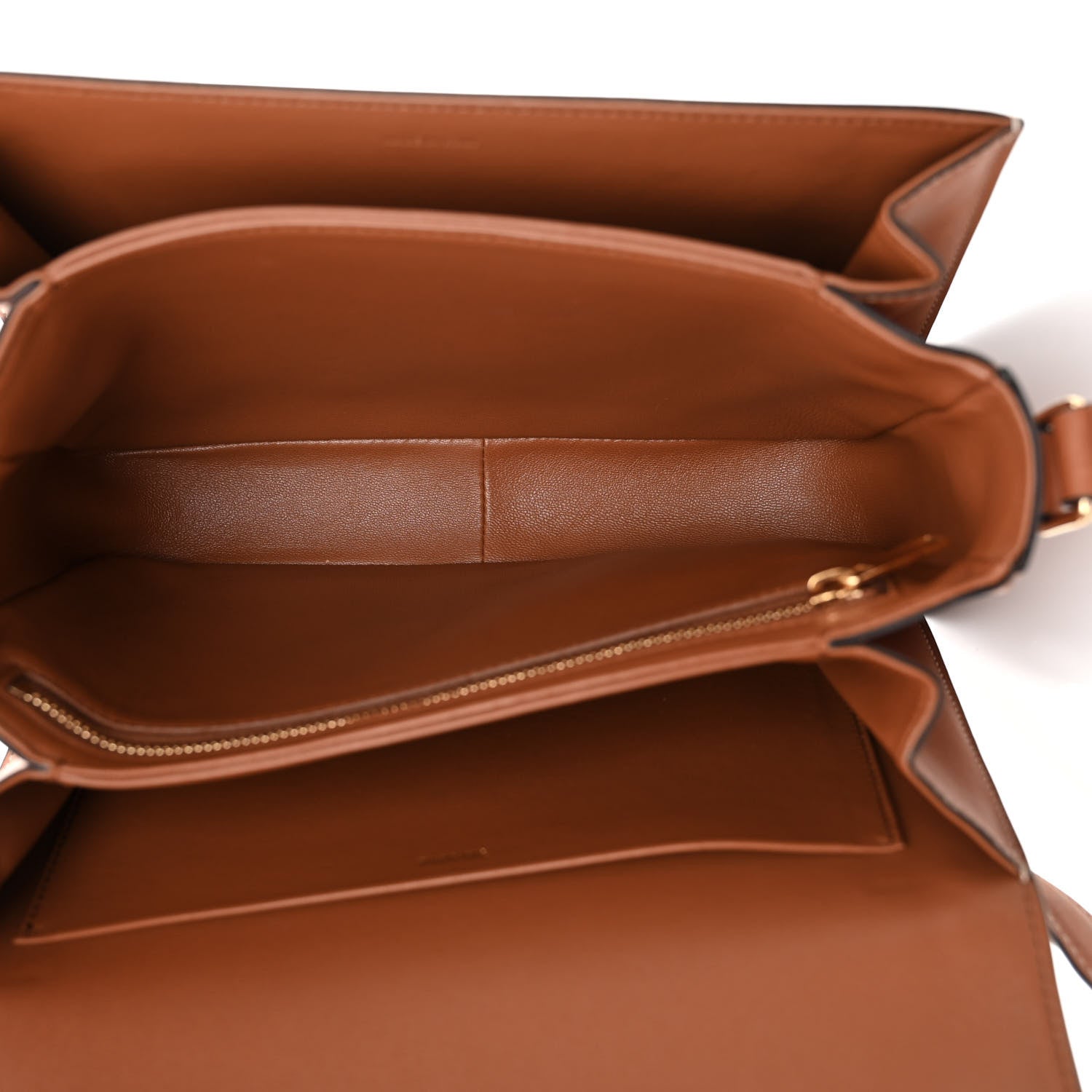 Celine Textile Natural Calfskin Classique Triomphe Khaki Tan 5 of 14