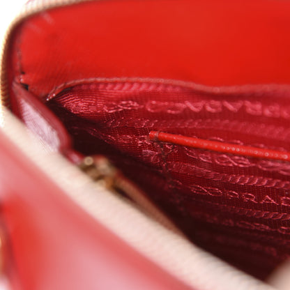 Prada Saffiano Vernice Mini Promenade Tote Rosso 19 of 20