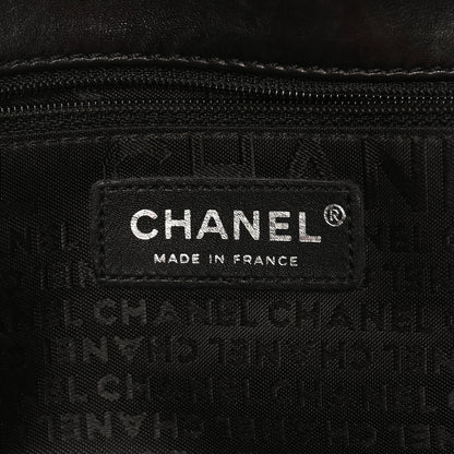Chanel Patent Quilted Diagonal CC East West Chocolate Bar Flap Black 6 of 12