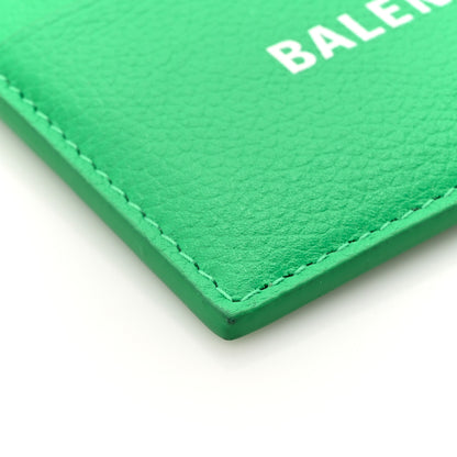 Balenciaga Grained Calfskin Logo Cash Card Holder Green White 8 of 10