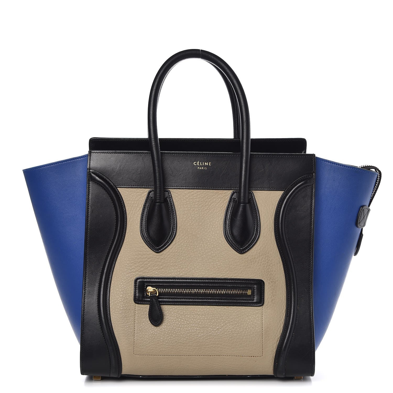 Celine Elephant Calfskin Mini Tri-Color Luggage Beige 1 of 14