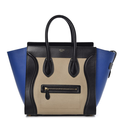 Celine Elephant Calfskin Mini Tri-Color Luggage Beige 1 of 14