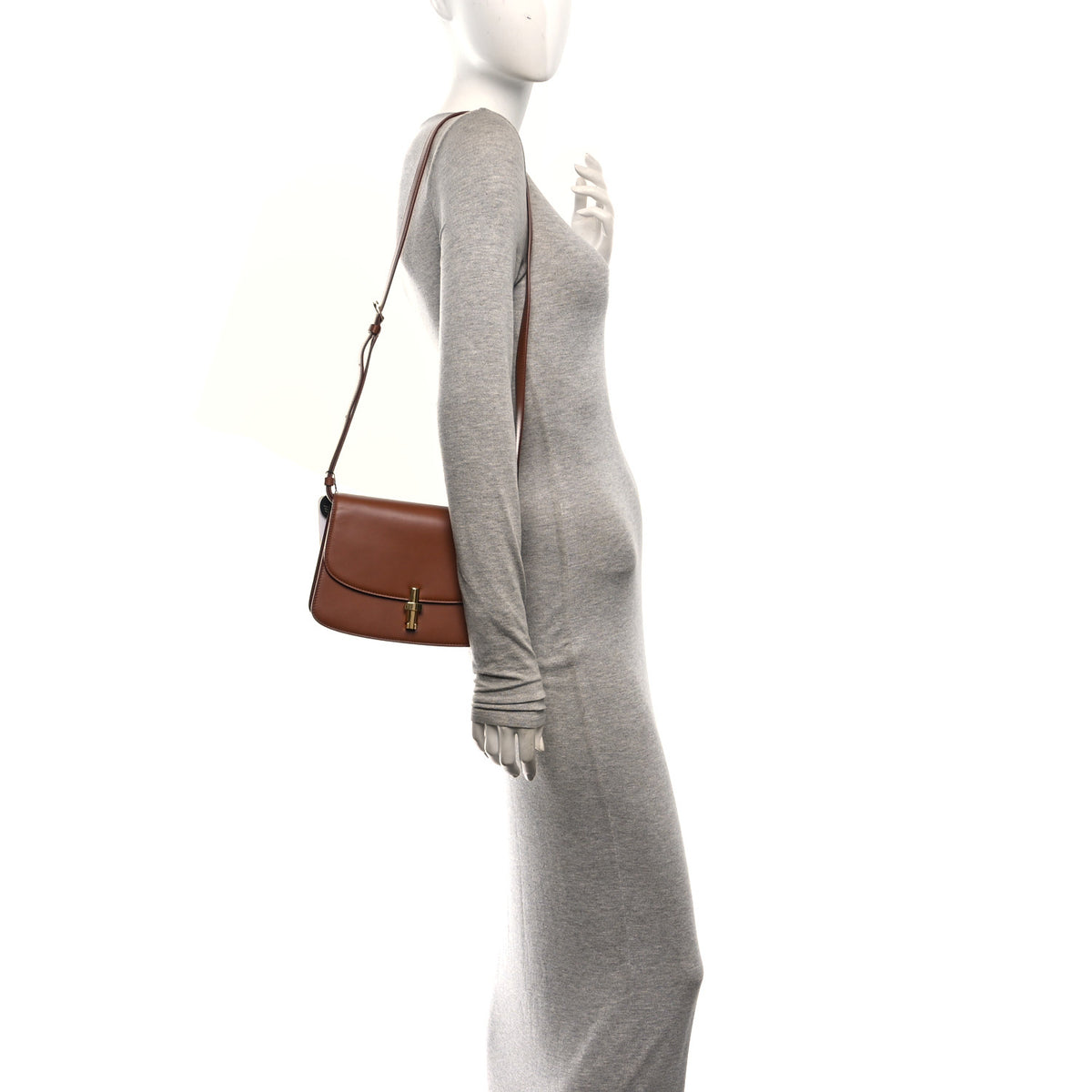 Sleek Calfskin The Sofia 8.75 Crossbody Twany
