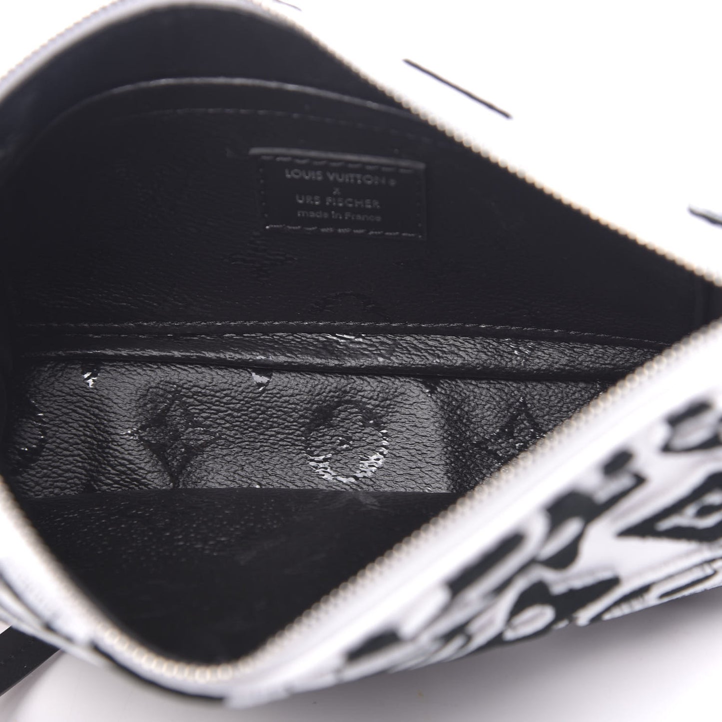 X UF Tufted Monogram Pochette Accessories White Black