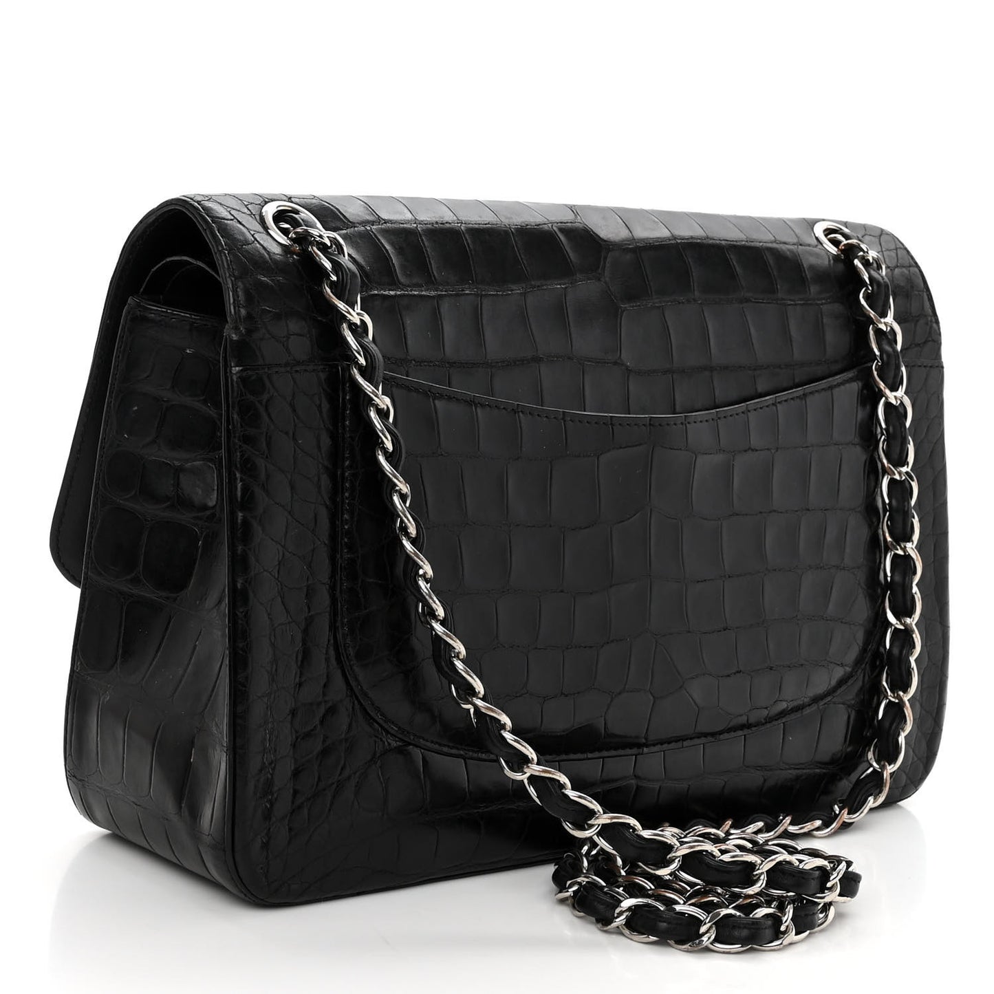 Alligator Jumbo Double Flap Black