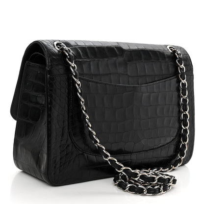 Chanel Alligator Jumbo Double Flap Black 3 of 12