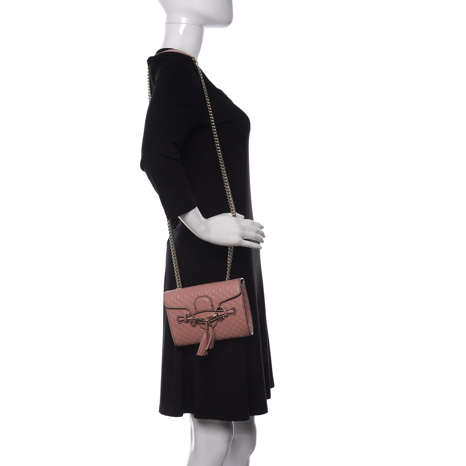 Gucci Microguccissima Mini Emily Shoulder Bag Soft Pink 2 of 8