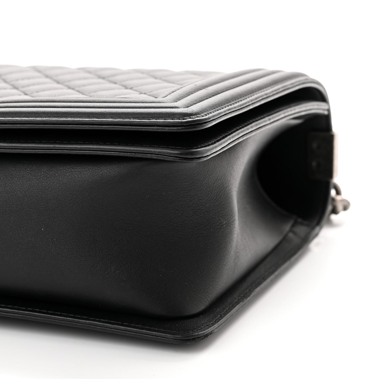 Calfskin Quilted New Medium Boy Flap Black
