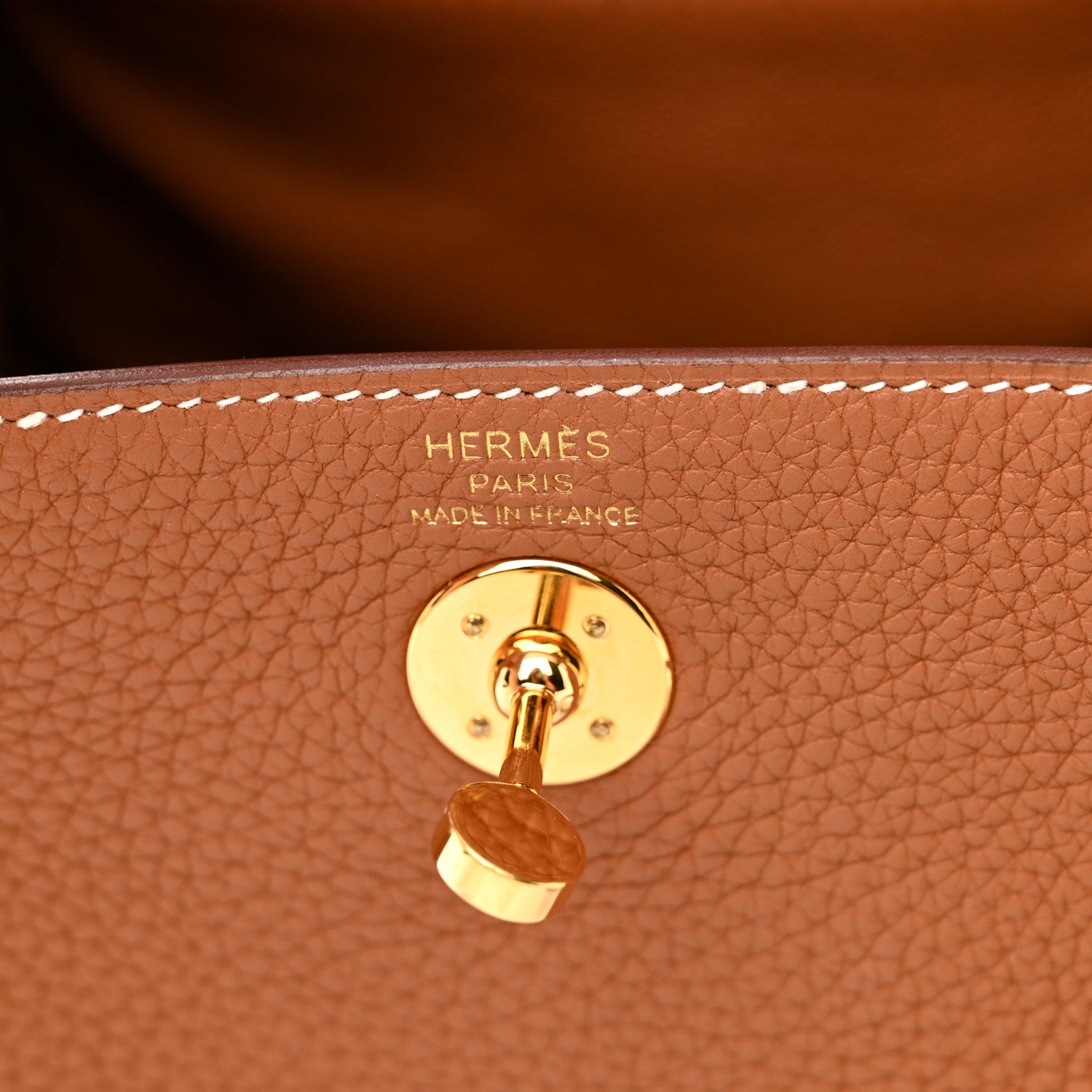Hermes Taurillon Clemence Mini Lindy 20 Gold 6 of 11
