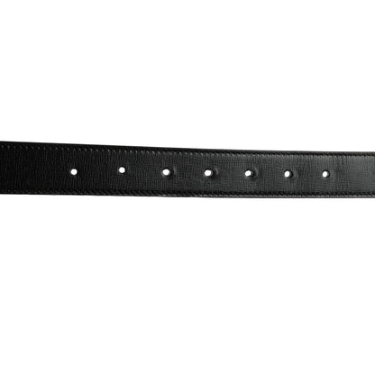 Gucci Azalea Calfskin Enamel Monochrome Double G 30mm Belt 85 34 Black 3 of 8