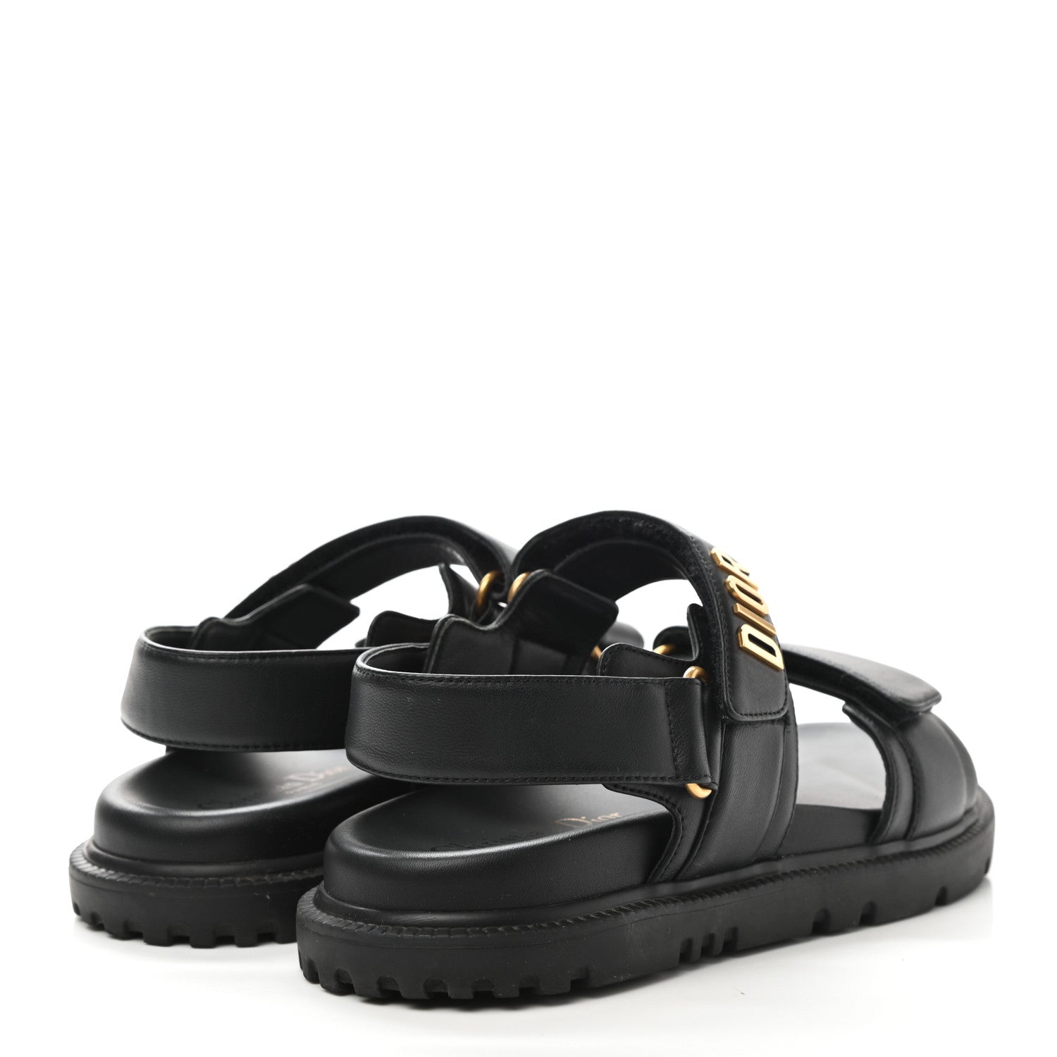 Christian Dior Lambskin Dioract Sandals 35.5 Black 4 of 9