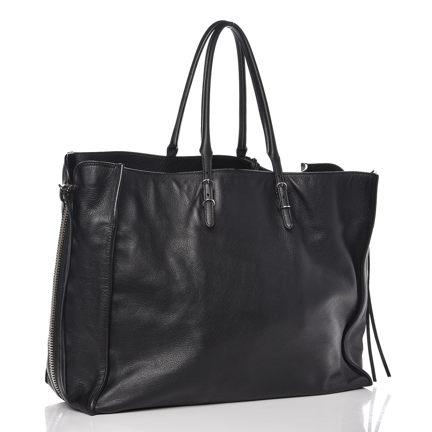 Balenciaga Supple Calfskin Papier A4 Zip Around Tote Black 3 of 8