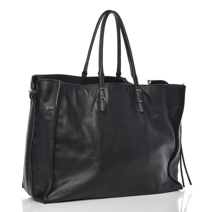 Balenciaga Supple Calfskin Papier A4 Zip Around Tote Black 3 of 8