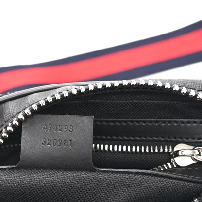 Gucci Soft GG Supreme Monogram Web Belt Bag Black Grey 7 of 11
