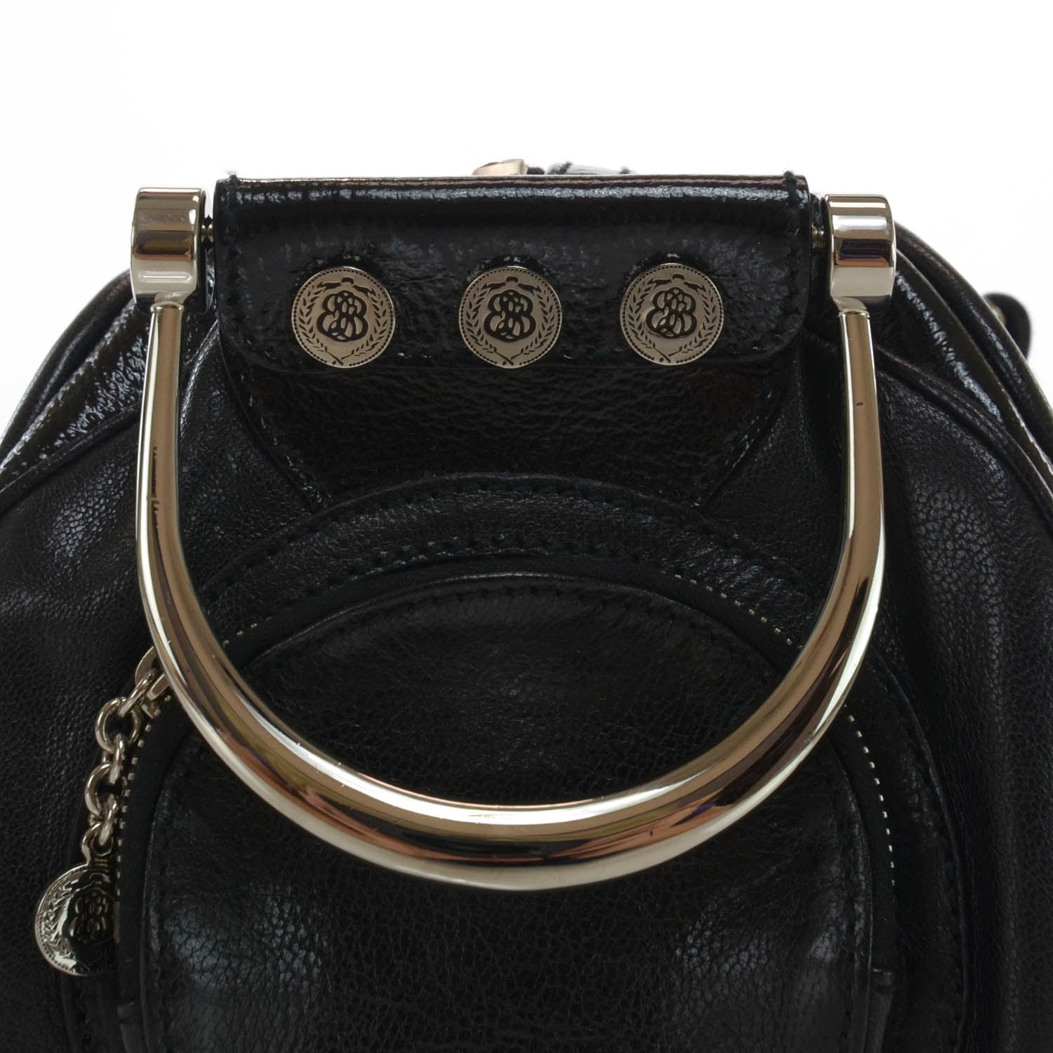 Balenciaga Leather Embossed Logo Satchel Black 5 of 10