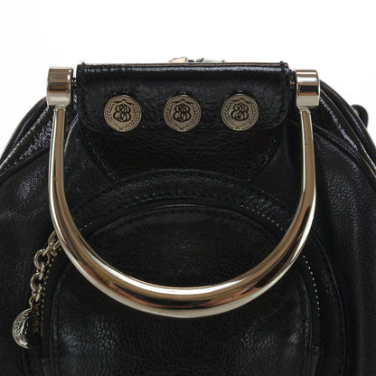 Balenciaga Leather Embossed Logo Satchel Black 5 of 10