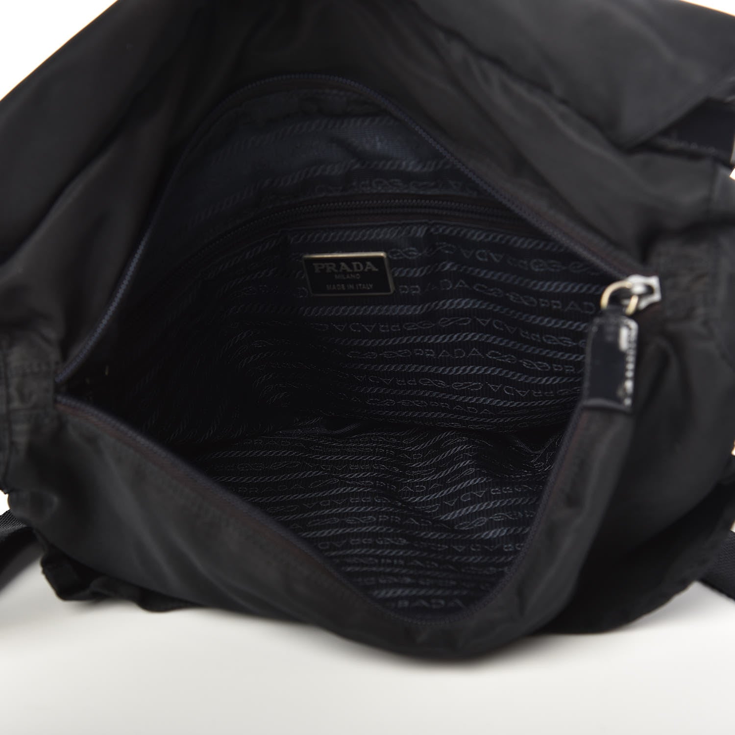 Prada Nylon Vela Messenger Bag Blue 5 of 8